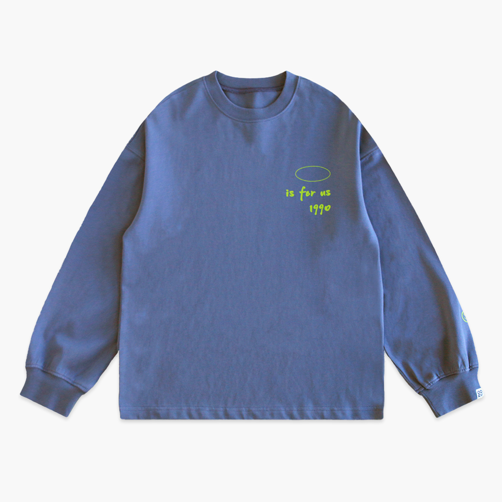 우리 1990 싱글 티셔츠_블루_OR23A1010  ( 2차 입고, 당일 발송 )