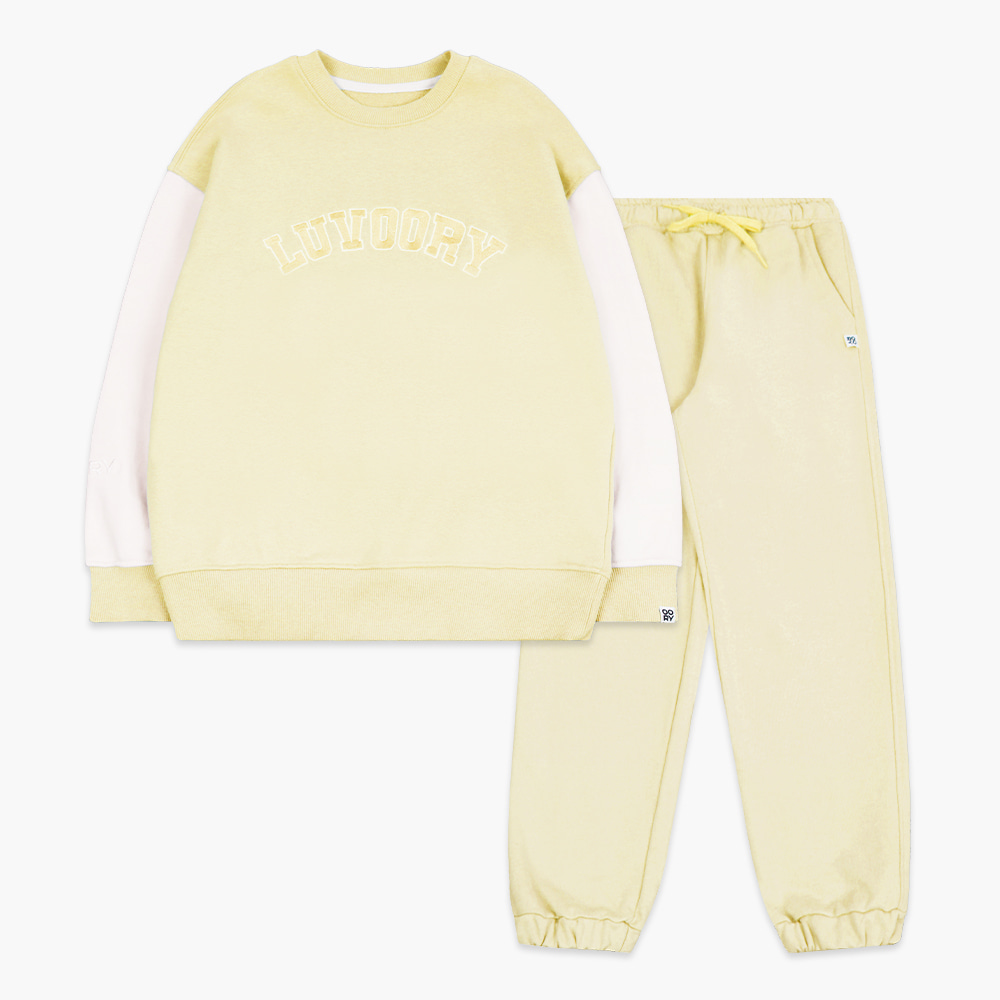 22 S/S LUV OORY sweatshirt set - yellow ( 2차 입고, 당일 발송 )