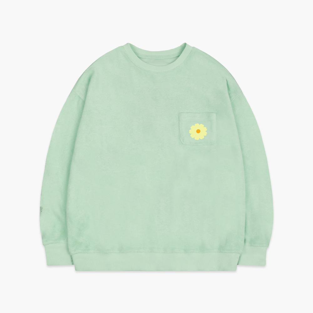 OORY Flower sweatshirt - mint ( 2차 입고, 당일 발송 )
