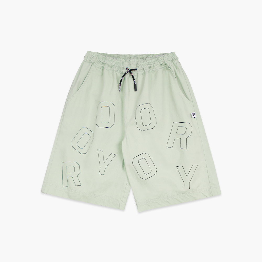 22 S/S OORY lettering shorts - green ( 2차 입고, 당일 발송 )