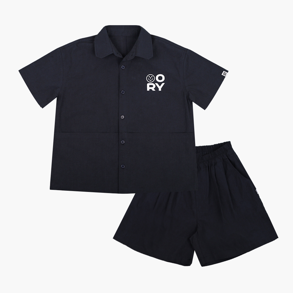 22 S/S OORY Collar shirt set - navy ( 2차 입고, 당일 발송 )